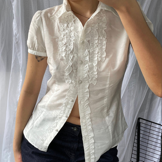 White Blouse with Ruffles