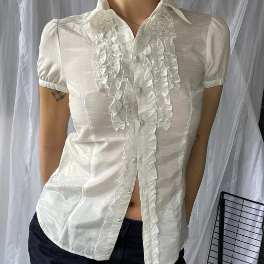 White Blouse with Ruffles